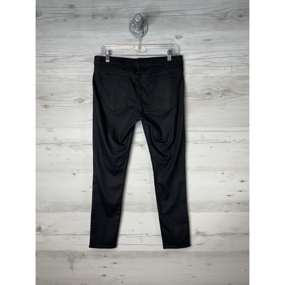 H&M Jeans Womens 31 Black Skinny Low Waist Ankle Zippers Stretch &Denim - Picture 8 of 11